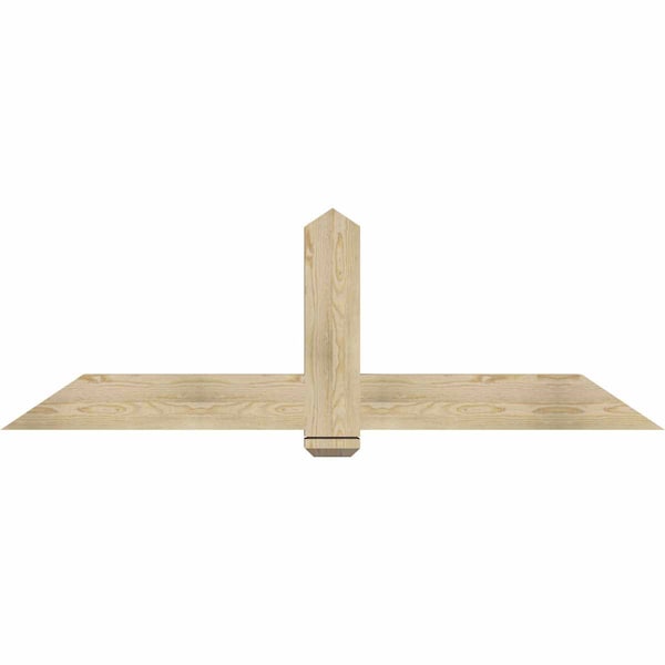Ekena Millwork Eugene Rough Sawn Timber Gable Bracket, Douglas Fir, 72"W x 24"H x 4"D x 6"F, 8/12 Pitch GBW072X24X0406EUG00RDF - main